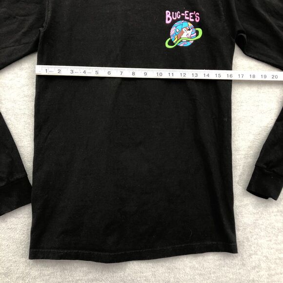 Bucees T Shirt Adult Size Small UFO Out of This World Long SLeeve Black Cotton - Picture 10 of 16